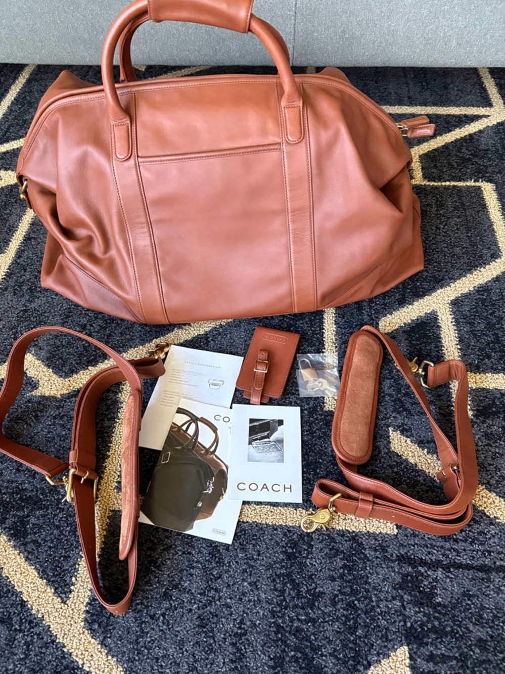 MINT! Coach Vintage Leather 503 Cabin Bag, Large, British Tan